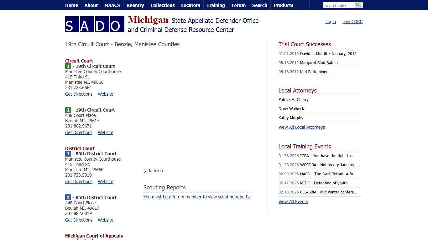 SADO - Community - 19th Circuit Court